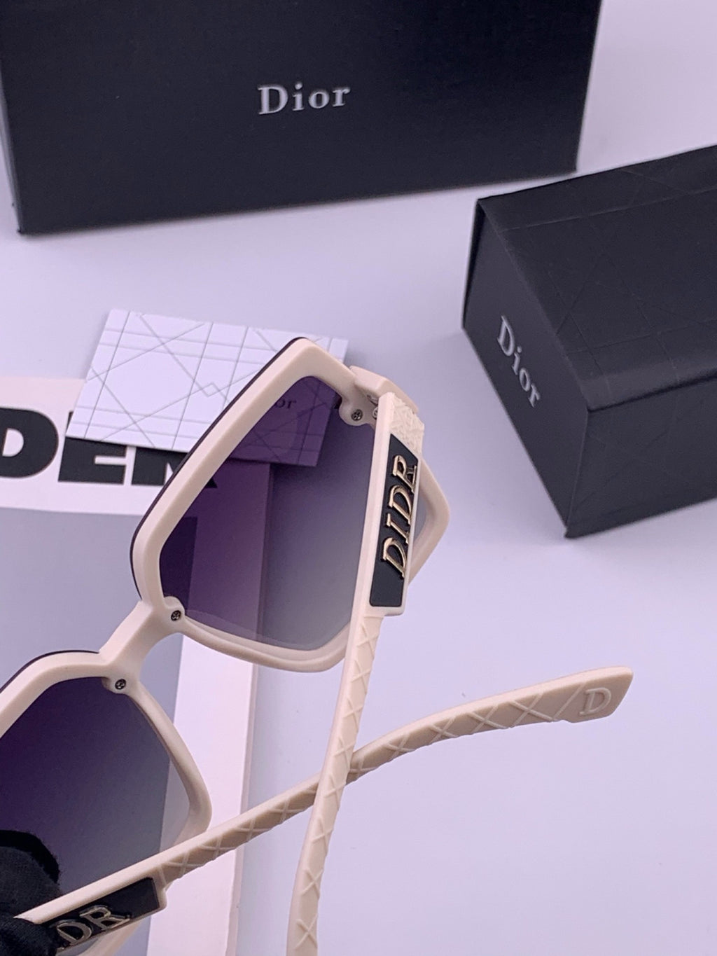Dior CD2590 Polarized Square Black Lens Sunglasses for Women - 358227 - detail image 4