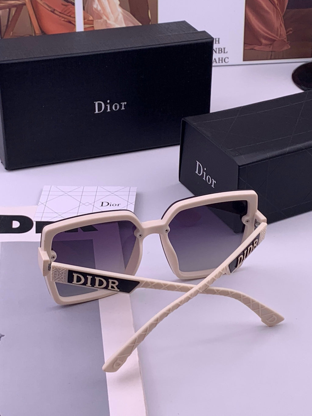 Dior CD2590 Polarized Square Black Lens Sunglasses for Women - 358227 - detail image 6