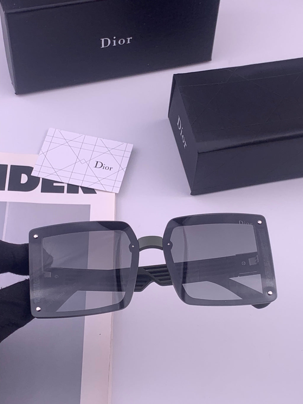 Dior D1297 Polarized Square Gold Lens Sunglasses for Men & Women - 358232