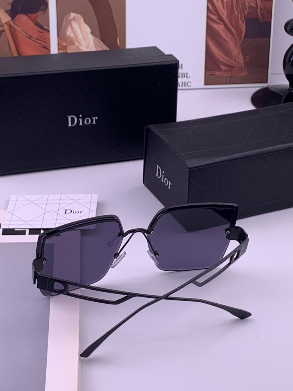 Dior D9681 Square Gold Lens Sunglasses for Men & Women - 358235 - detail image 6