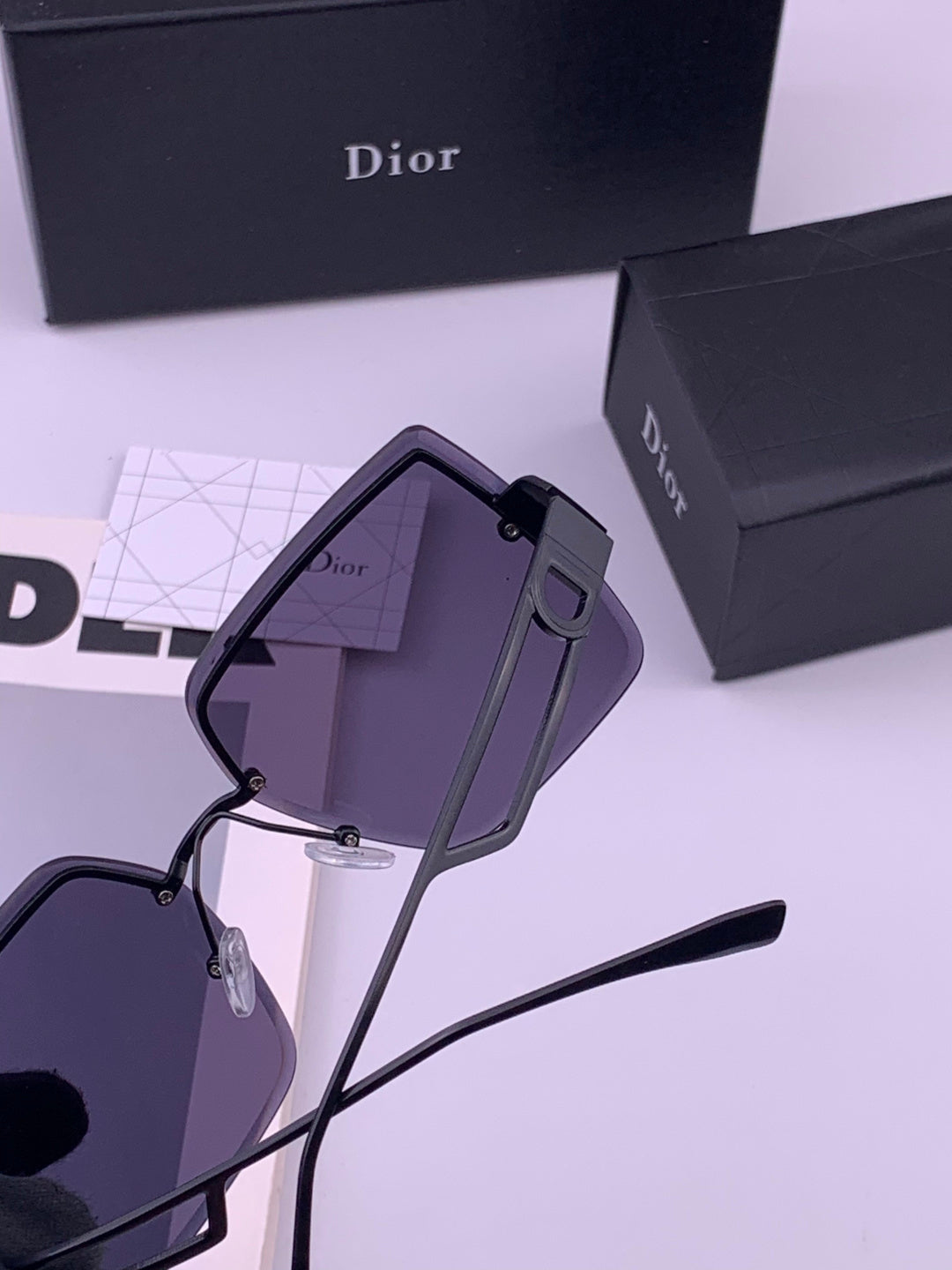 Dior D9681 Square Gold Lens Sunglasses for Men & Women - 358235 - detail image 5