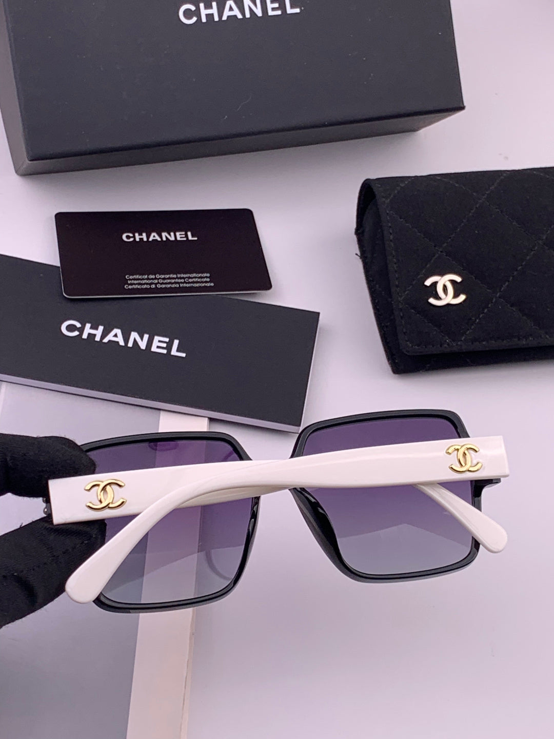 Chanel CH8250 Polarized Square Brown Lens Sunglasses for Women - 358053 - detail image 4