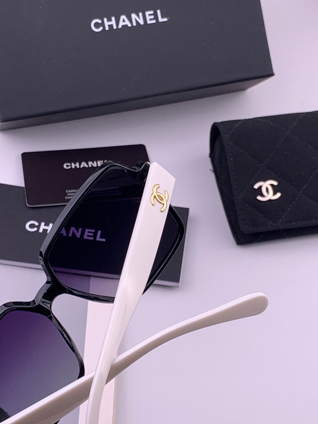 Chanel CH8250 Polarized Square Brown Lens Sunglasses for Women - 358053 - detail image 5