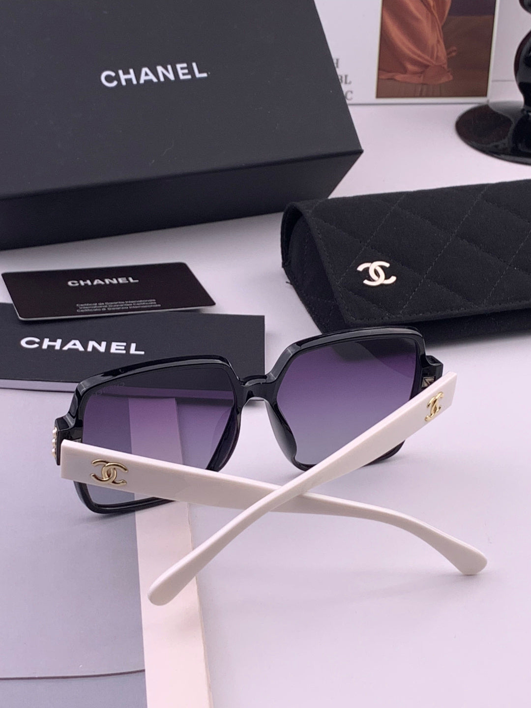 Chanel CH8250 Polarized Square Brown Lens Sunglasses for Women - 358053 - detail image 6