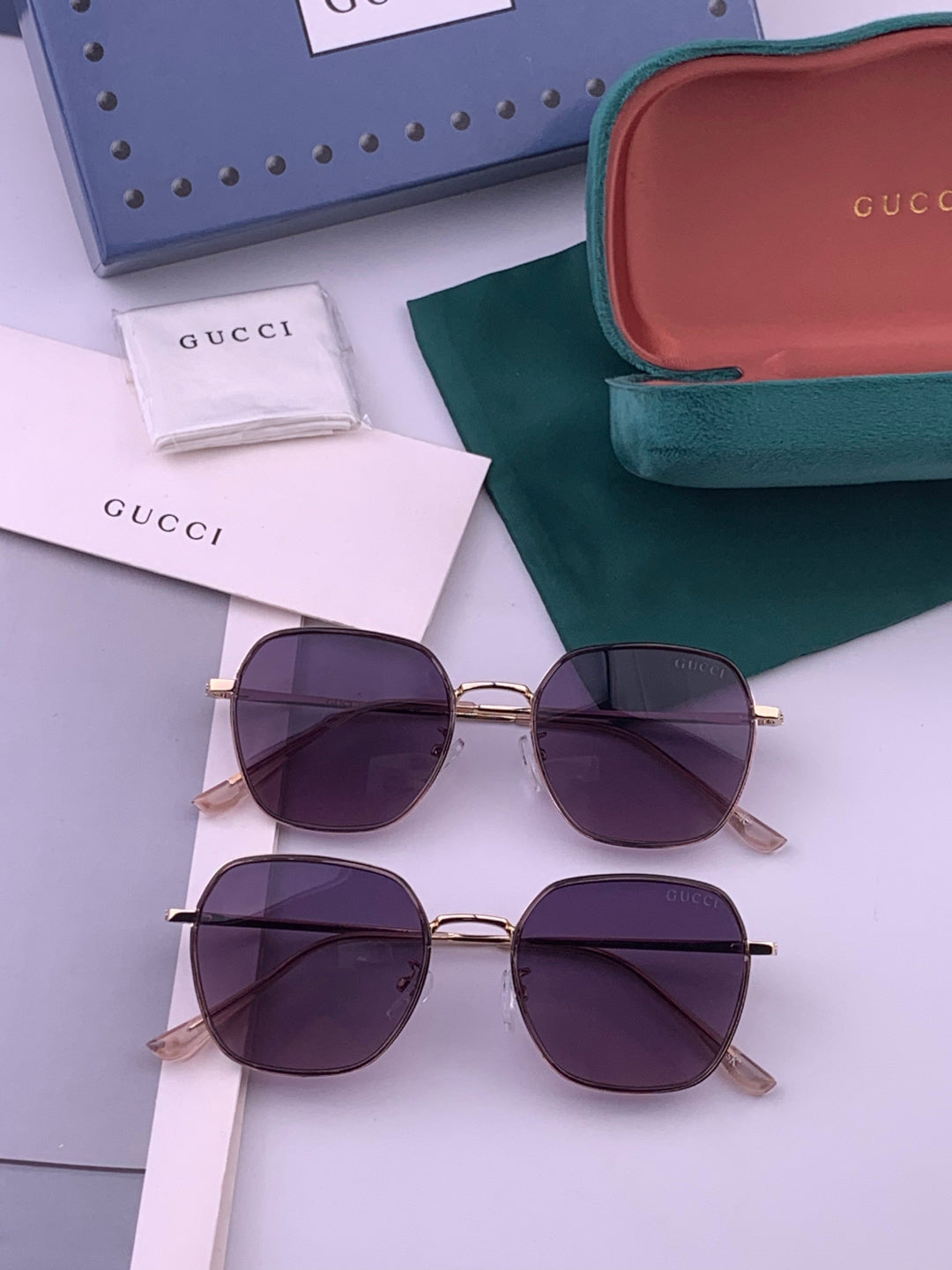 Gucci G1220 Polarized Round Gold Lens Sunglasses for Women - 357785 - detail image 7
