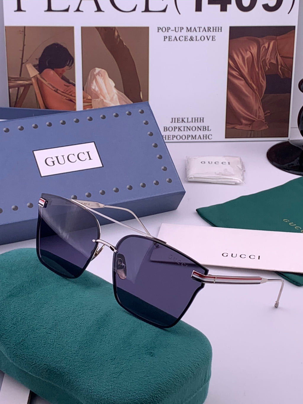 Gucci G3081 Polarized Aviator Gold Lens Sunglasses for Men & Women - 357786 - detail image 2
