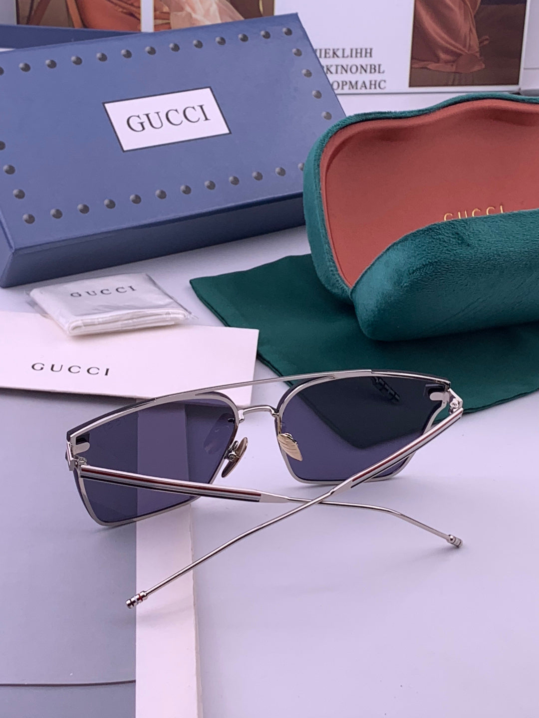 Gucci G3081 Polarized Aviator Gold Lens Sunglasses for Men & Women - 357786 - detail image 7