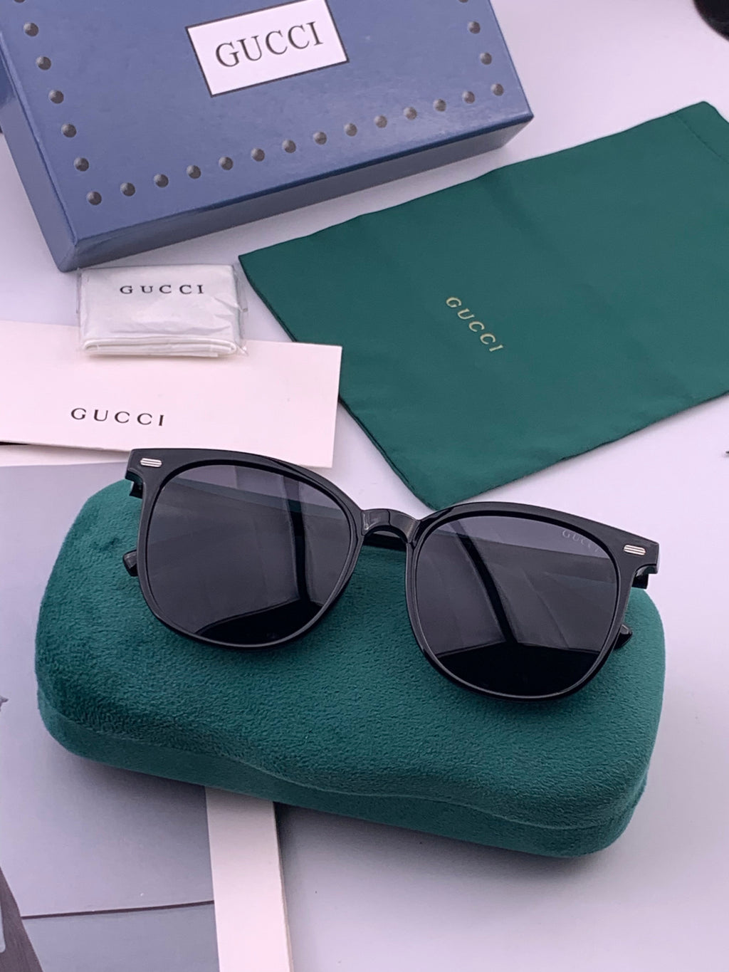 Gucci G9369 Polarized Round Black Lens Sunglasses for Men & Women - 357787 - detail image 6