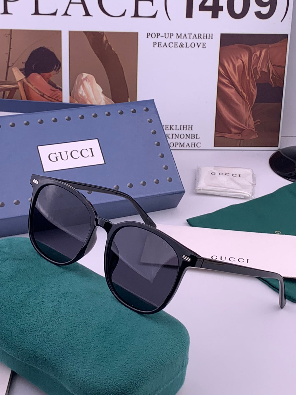 Gucci G9369 Polarized Round Black Lens Sunglasses for Men & Women - 357787 - detail image 2