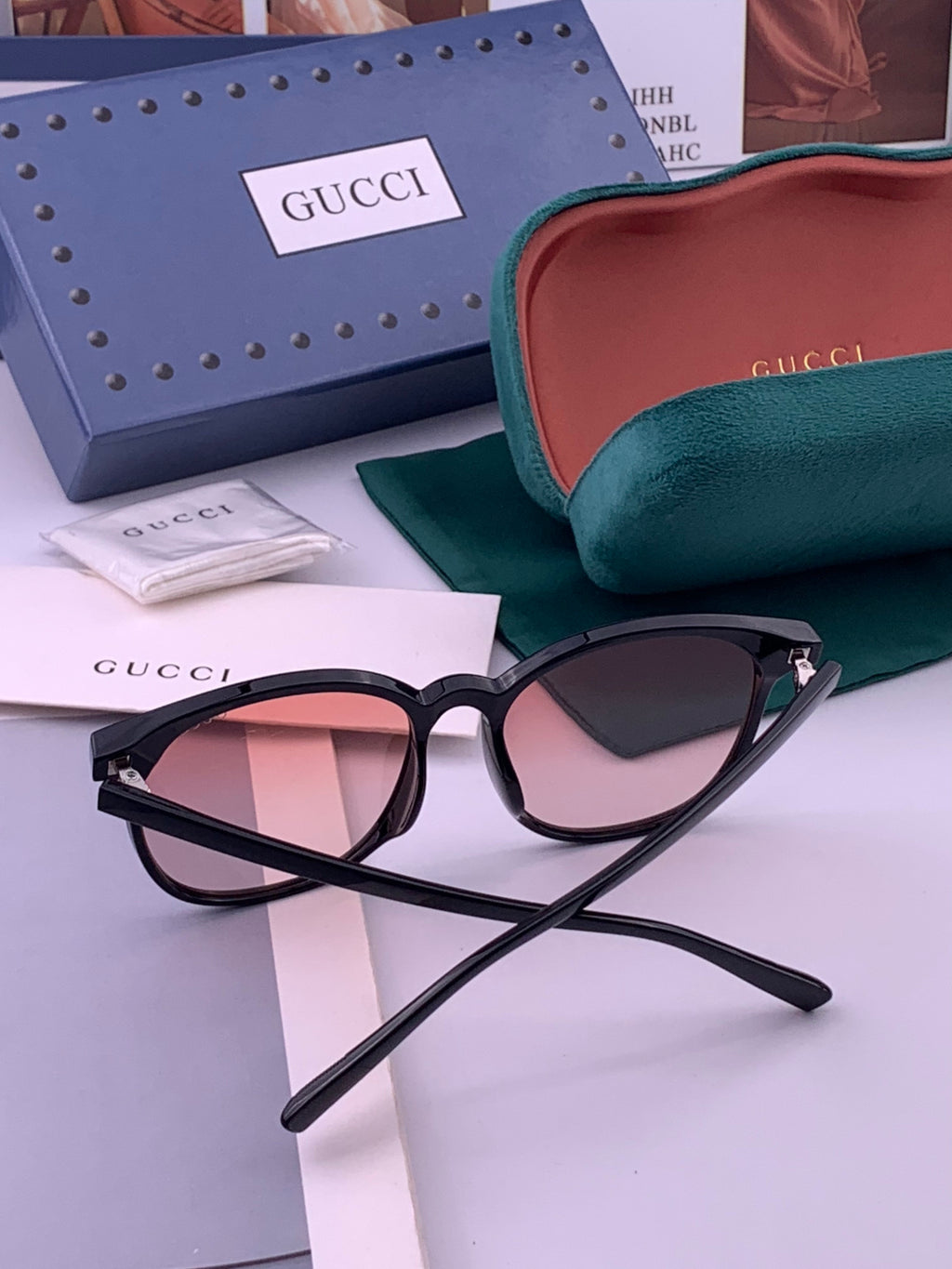 Gucci G9369 Polarized Round Black Lens Sunglasses for Men & Women - 357788 - detail image 5