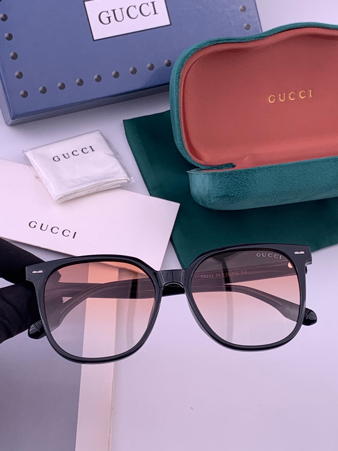 Gucci G268 Round Brown Lens Sunglasses for Men & Women - 357792