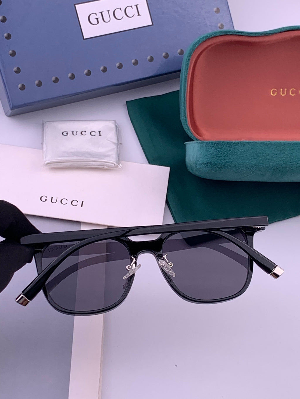 Gucci G3904 Square Brown Lens Sunglasses for Men & Women - detail image 6