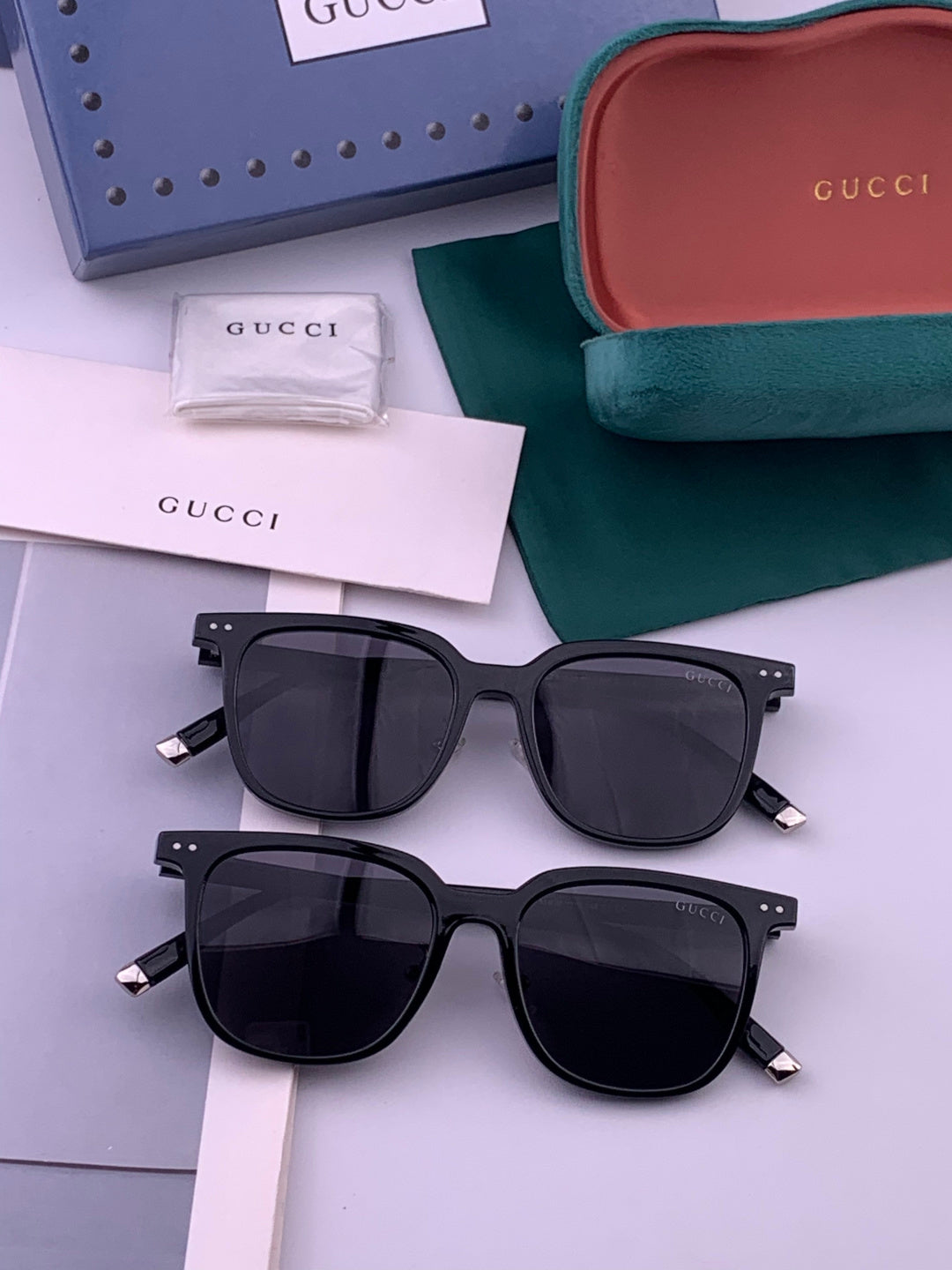 Gucci G3904 Square Brown Lens Sunglasses for Men & Women - detail image 7