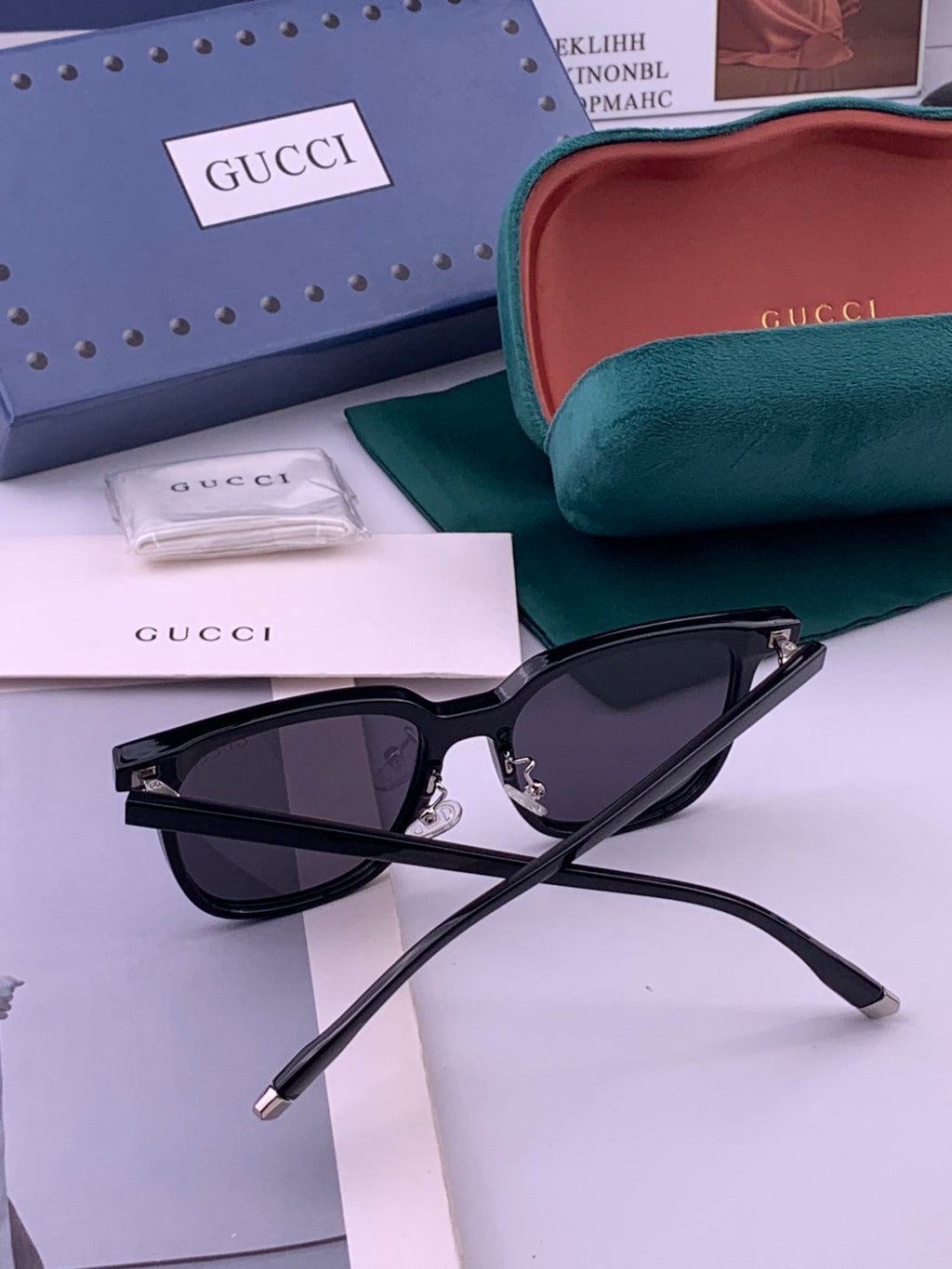 Gucci G3904 Square Brown Lens Sunglasses for Men & Women - detail image 4