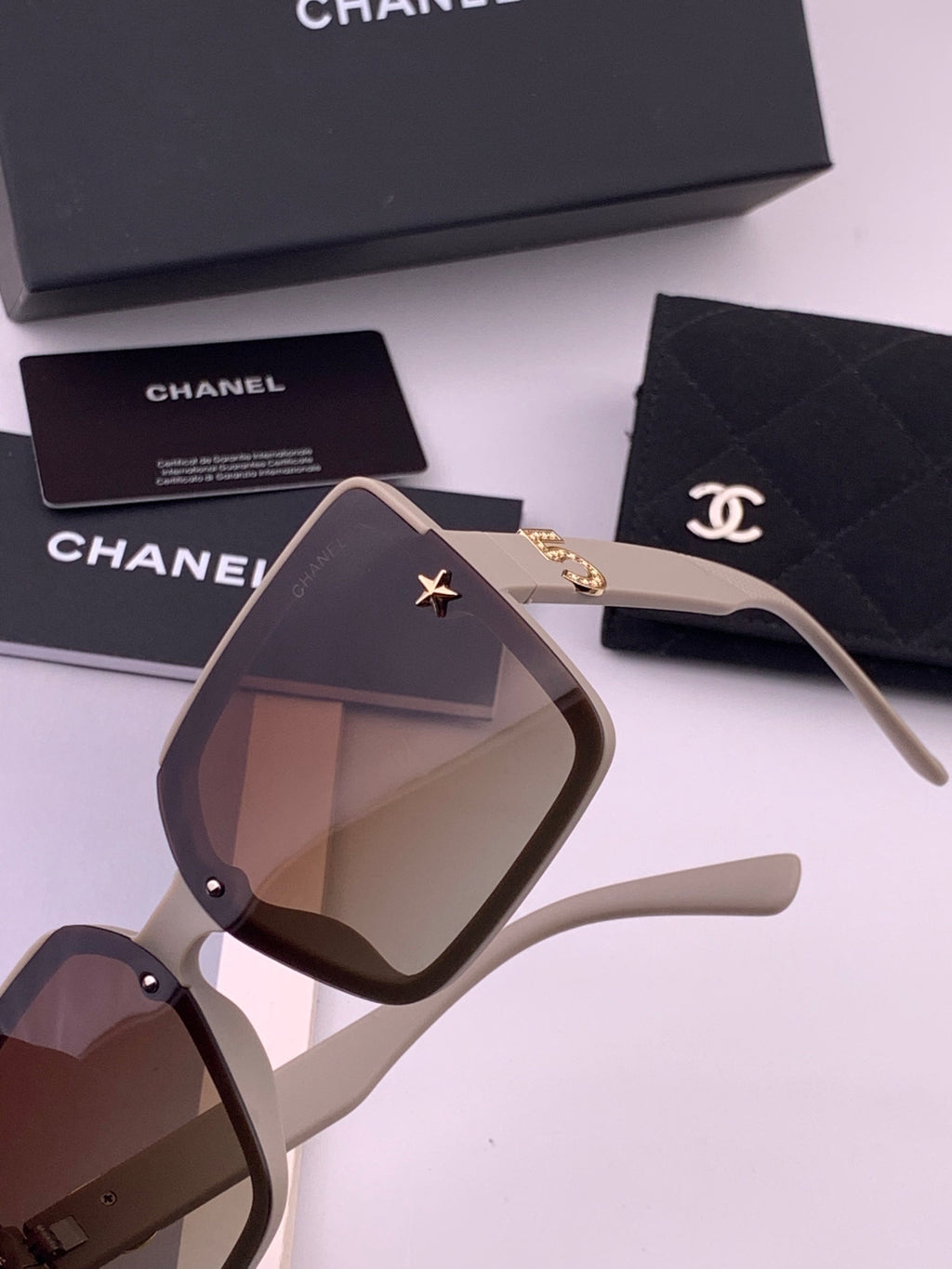 Chanel CH9519 Polarized Square Brown Lens Sunglasses for Women - 358045 - detail image 3