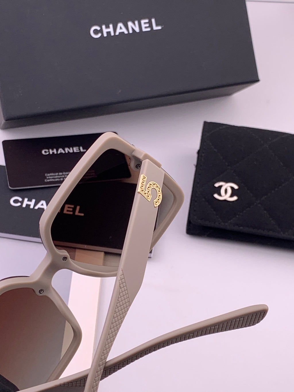Chanel CH9519 Polarized Square Brown Lens Sunglasses for Women - 358045 - detail image 5