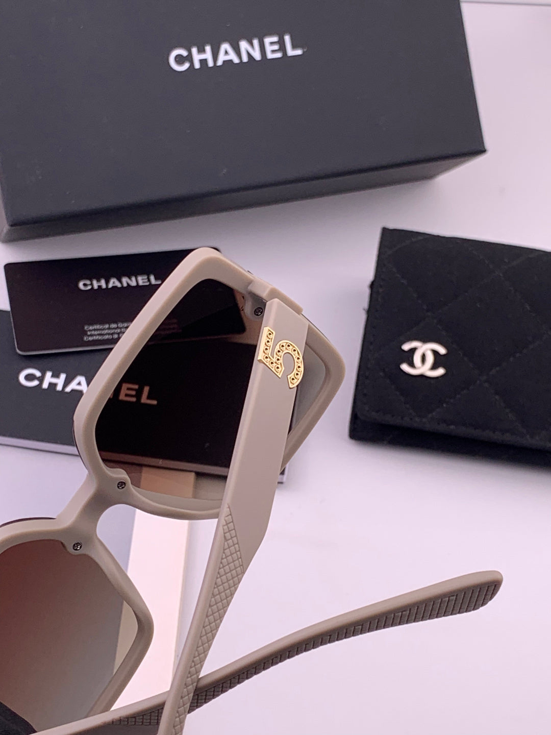 Chanel CH9519 Polarized Square Brown Lens Sunglasses for Women - 358045 - detail image 5