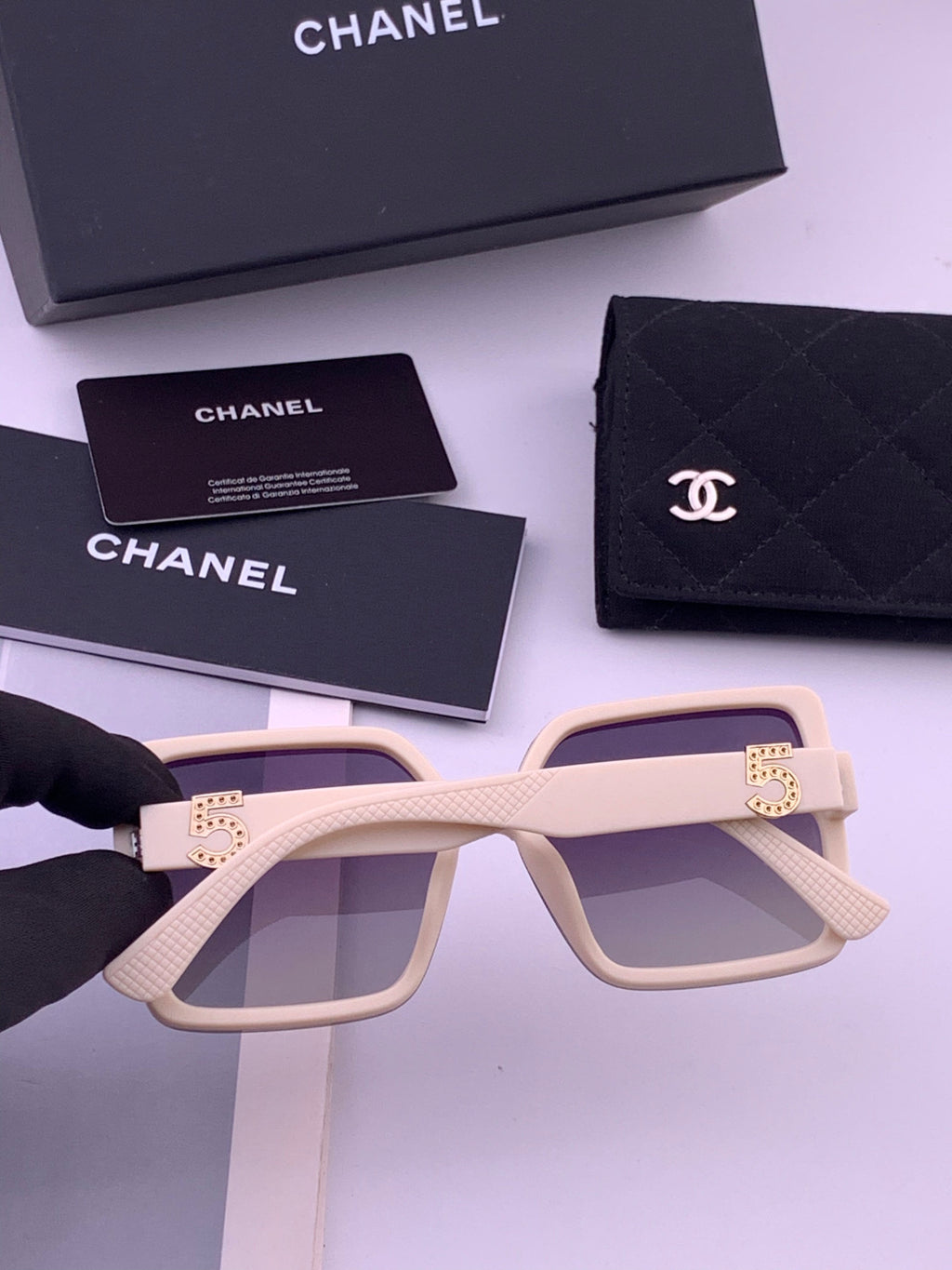 Chanel CH9519 Polarized Square Black Lens Sunglasses for Women - 358046 - detail image 4