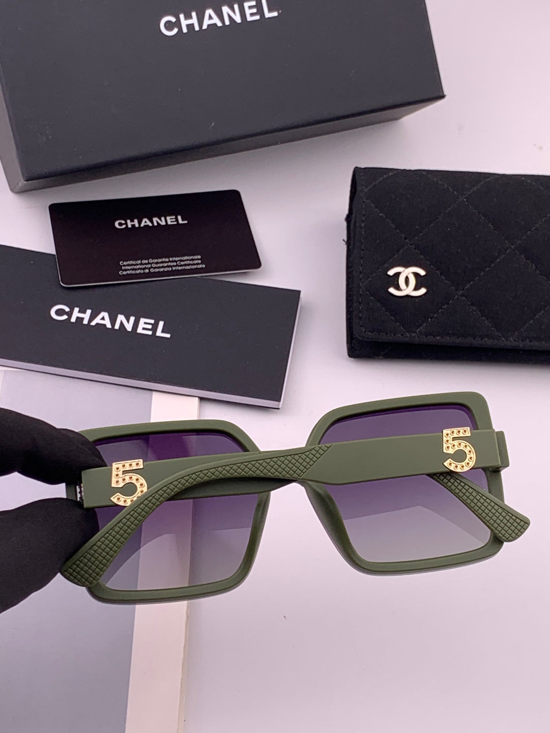 Chanel CH9519 Polarized Square Brown Lens Sunglasses for Women - 358047 - detail image 4