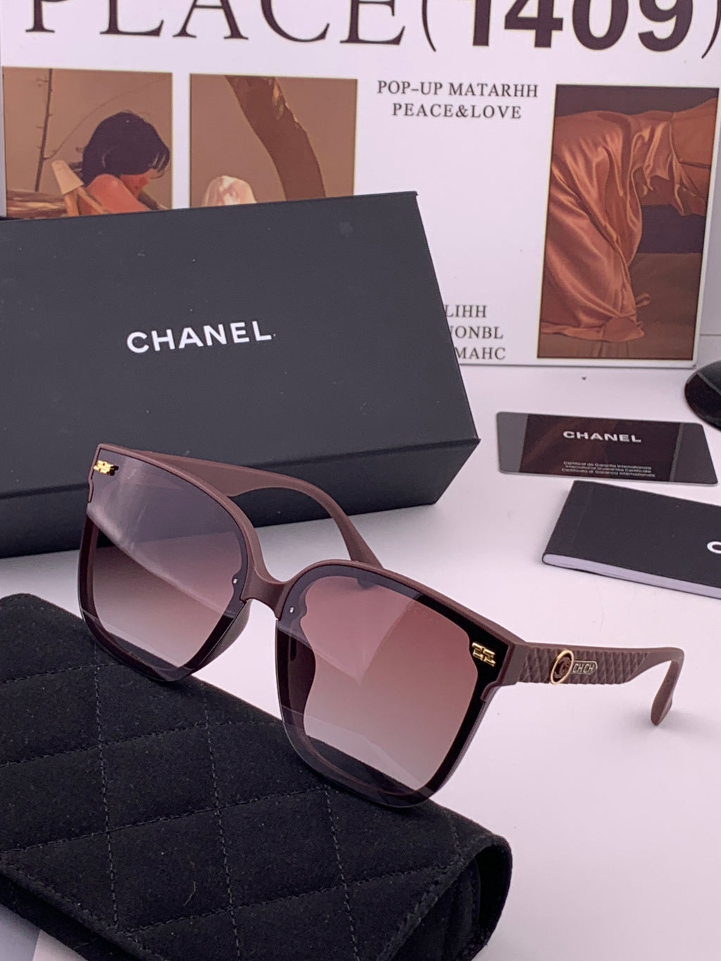 Chanel CH5292 Polarized Round Black Lens Sunglasses for Men & Women - 358048 - detail image 2