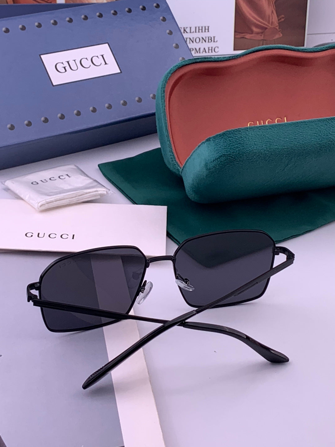 Gucci G3980 Polarized Fashion Gold Lens Sunglasses for Men & Women - 357794 - detail image 5