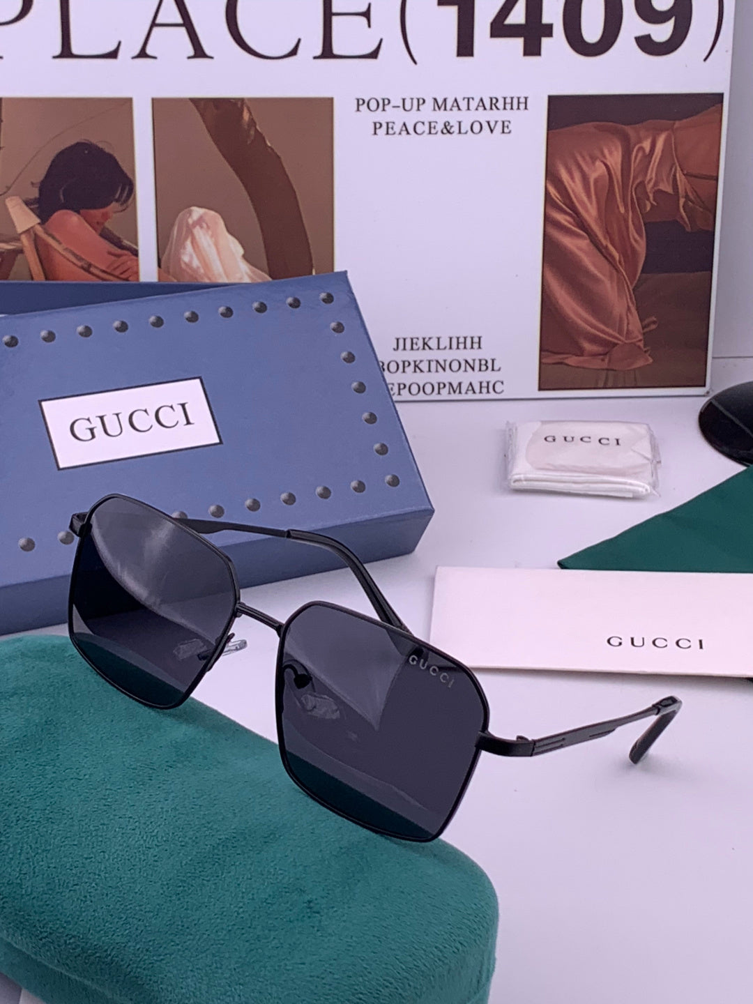 Gucci G3980 Polarized Fashion Gold Lens Sunglasses for Men & Women - 357794 - detail image 2