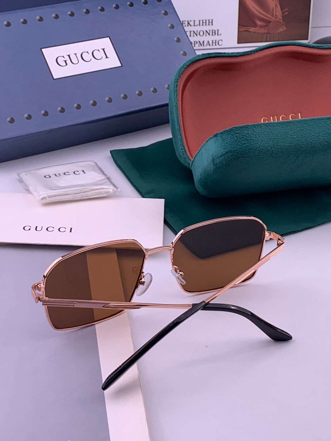 Gucci G3980 Polarized Fashion Gold Lens Sunglasses for Men & Women - 357795 - detail image 5