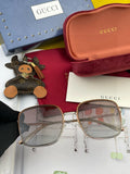 Gucci G0242 Polarized Square Red Lens Sunglasses for Women