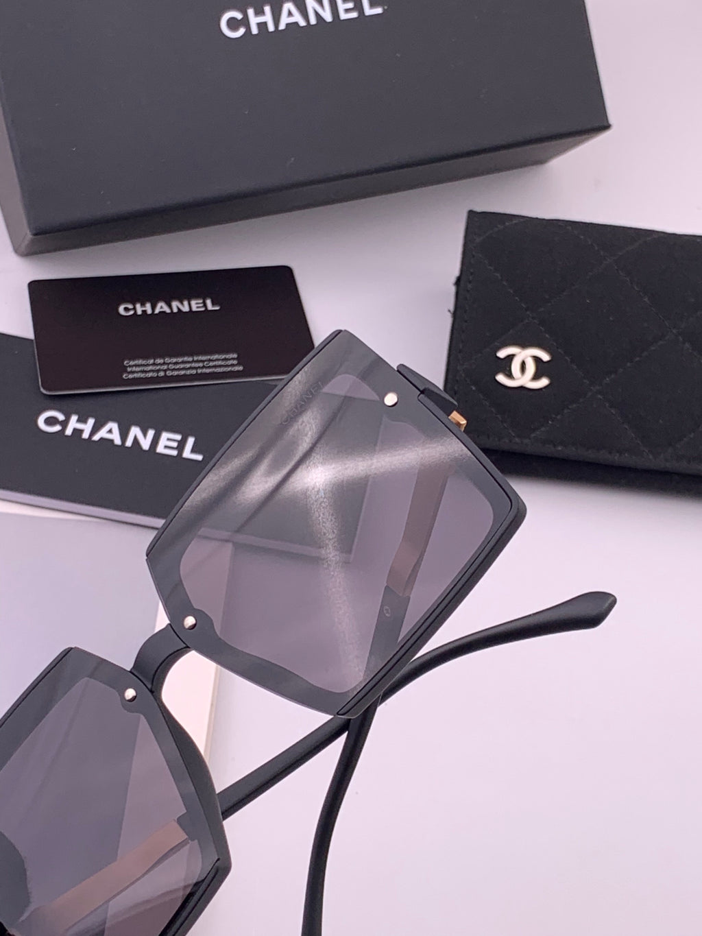 Chanel CH6711 Polarized Square Gold Lens Sunglasses for Women - 371809 - detail image 4