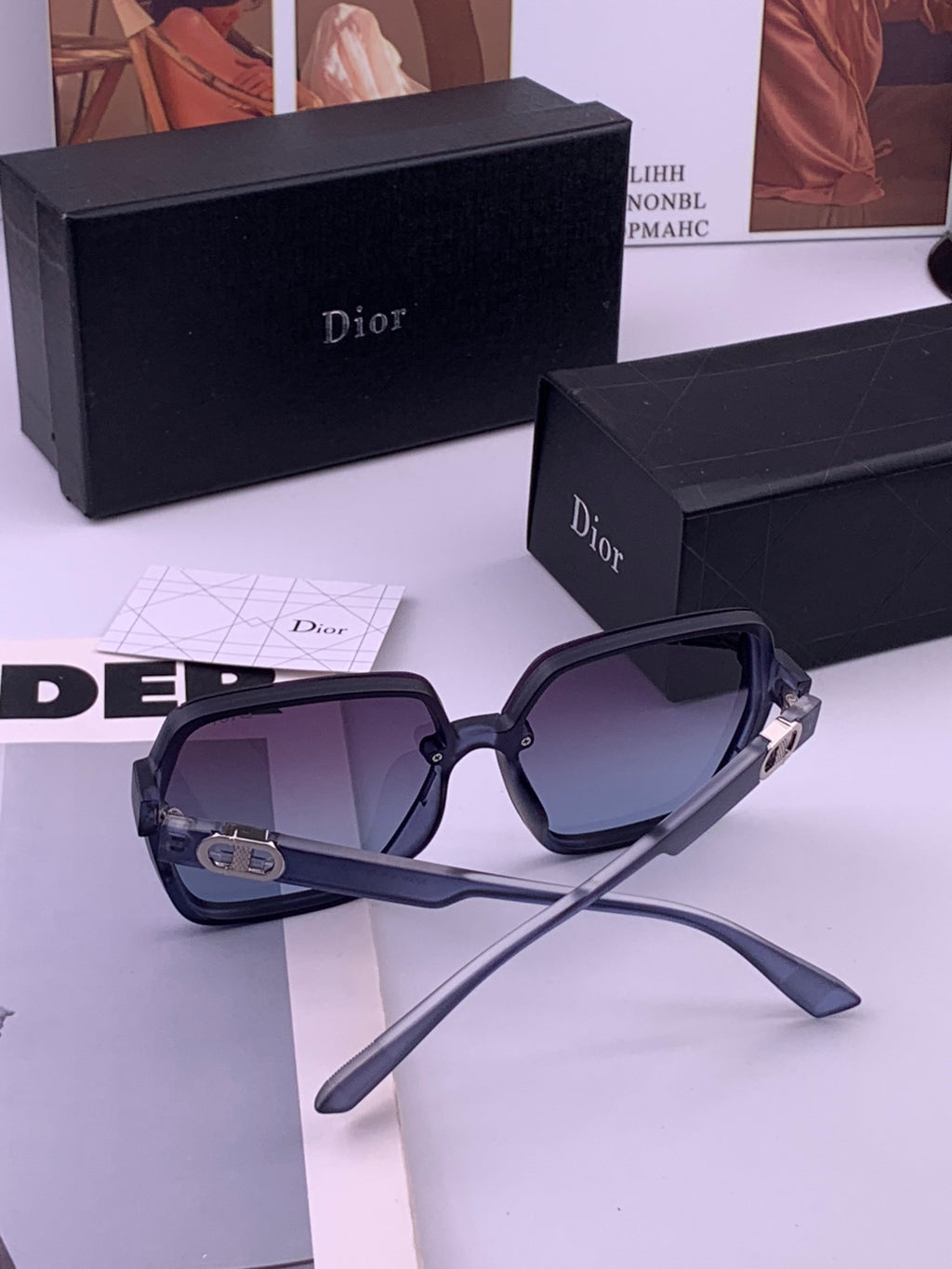 Dior D6303 Polarized Square Brown Lens Sunglasses for Men & Women - detail image 6