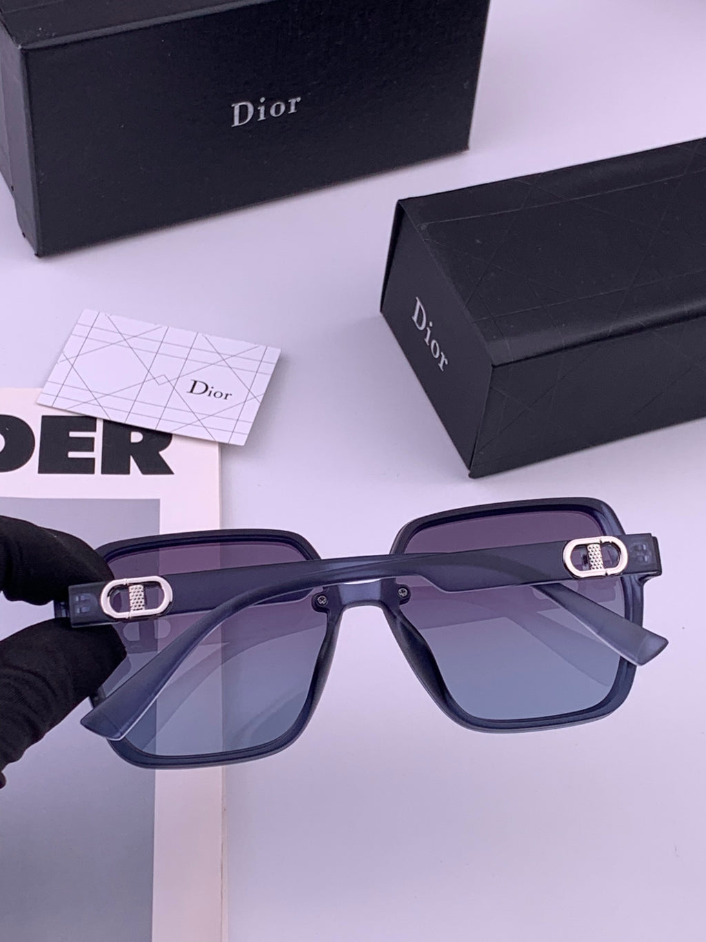 Dior D6303 Polarized Square Brown Lens Sunglasses for Men & Women - detail image 7