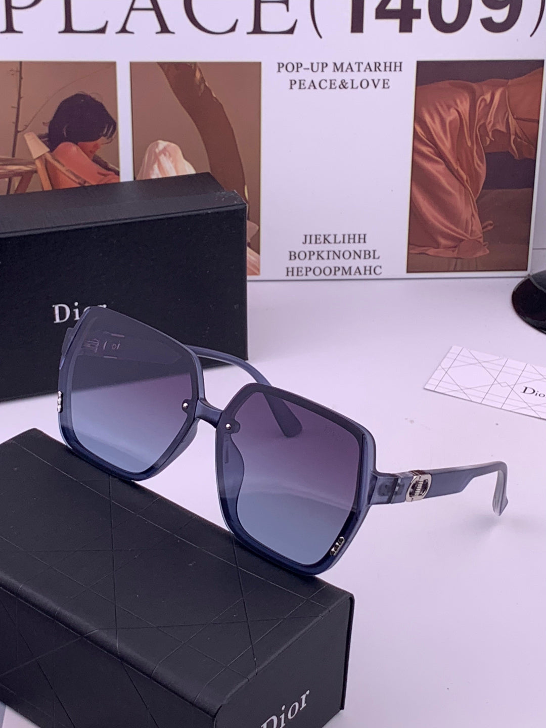 Dior D6303 Polarized Square Brown Lens Sunglasses for Men & Women - detail image 2