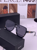 Dior D6303 Polarized Square Black Lens Sunglasses for Men & Women