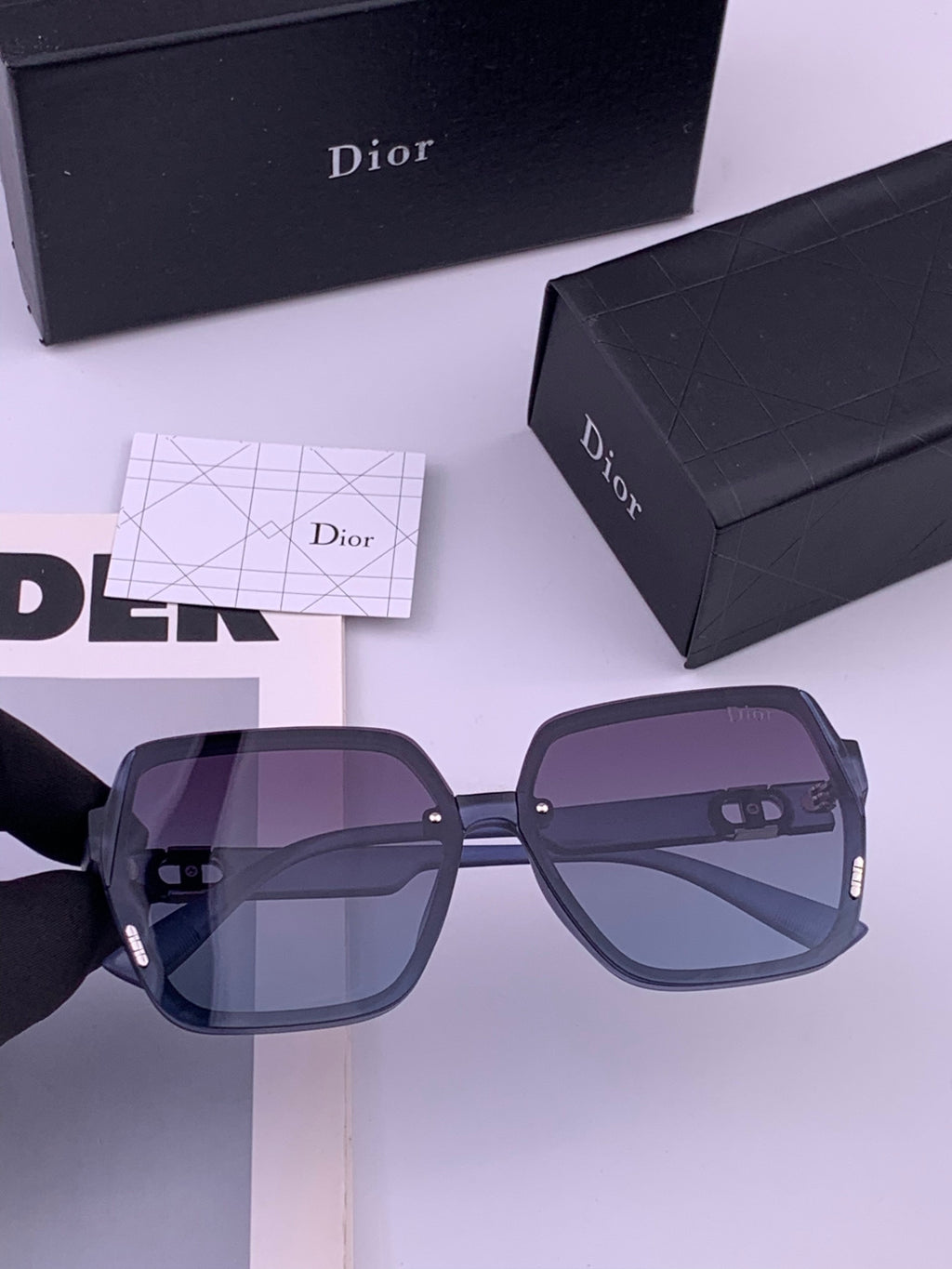 Dior D6303 Polarized Square Brown Lens Sunglasses for Men & Women