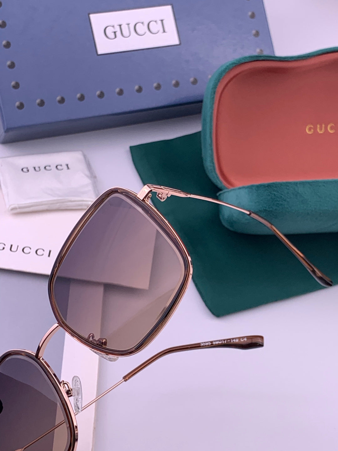 Gucci G5359 Metal Fashion Brown Lens Sunglasses for Men & Women - 371610 - detail image 3