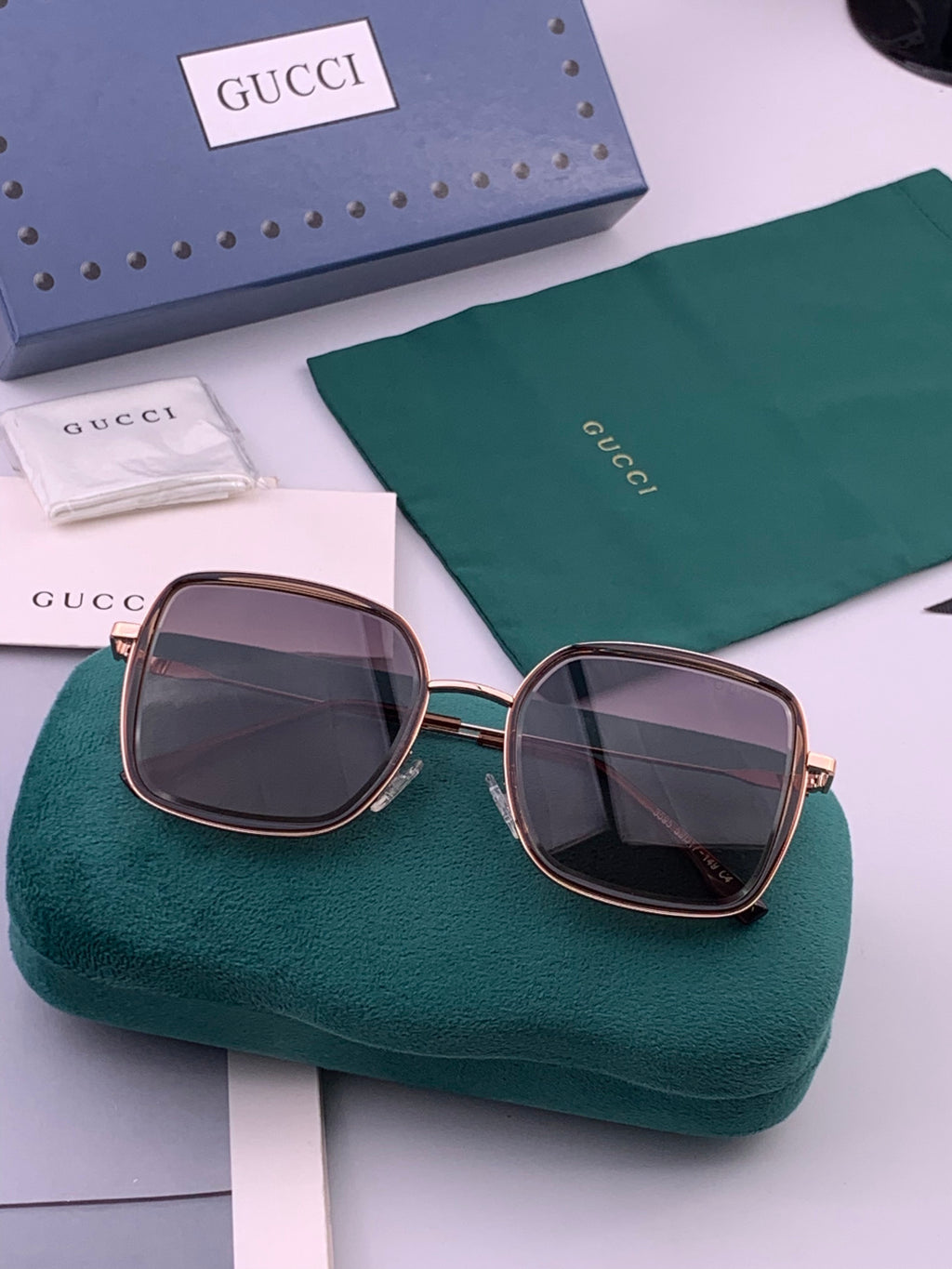 Gucci G5359 Metal Fashion Brown Lens Sunglasses for Men & Women - 371610 - detail image 7