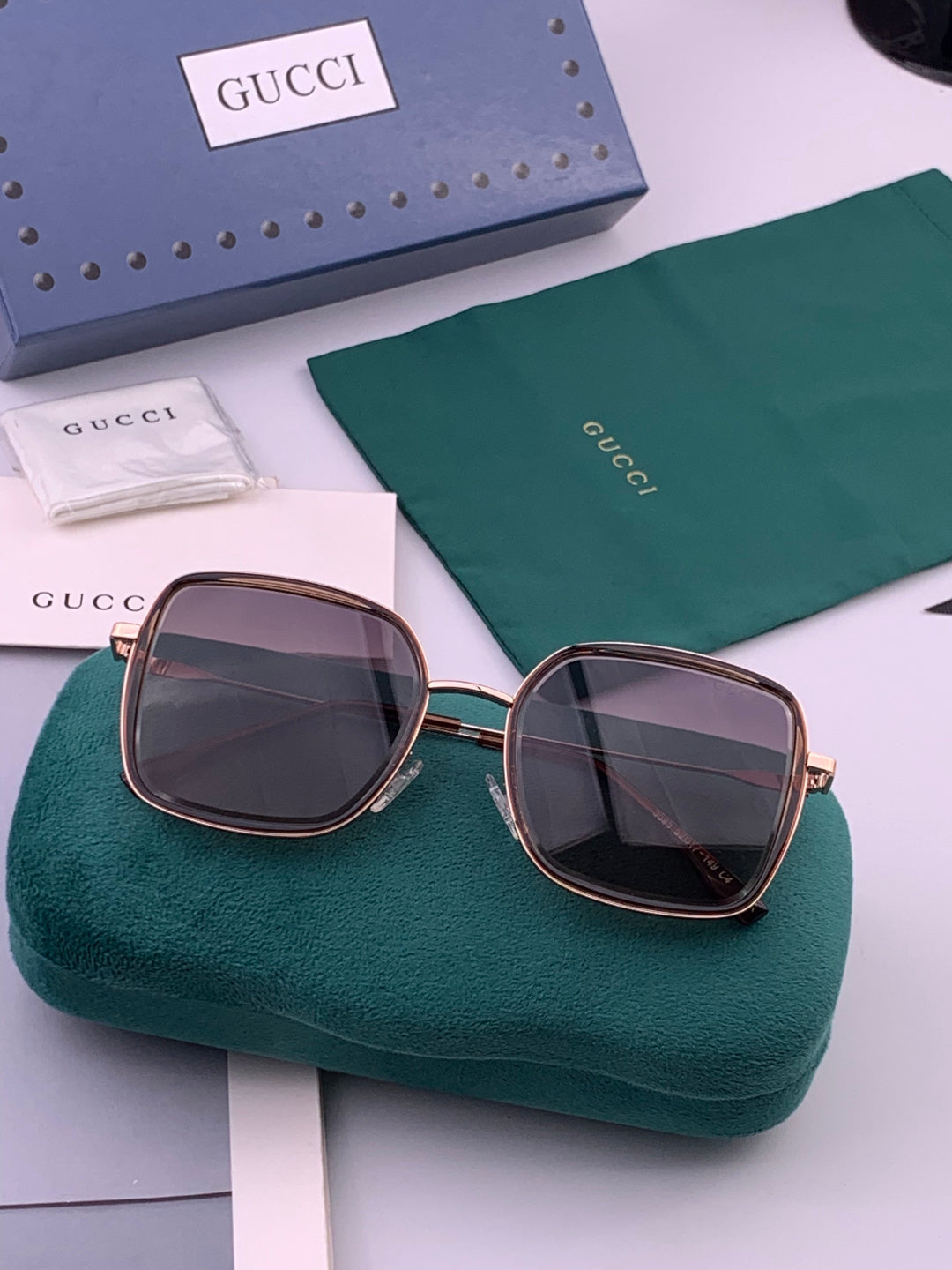 Gucci G5359 Metal Fashion Brown Lens Sunglasses for Men & Women - 371610 - detail image 7