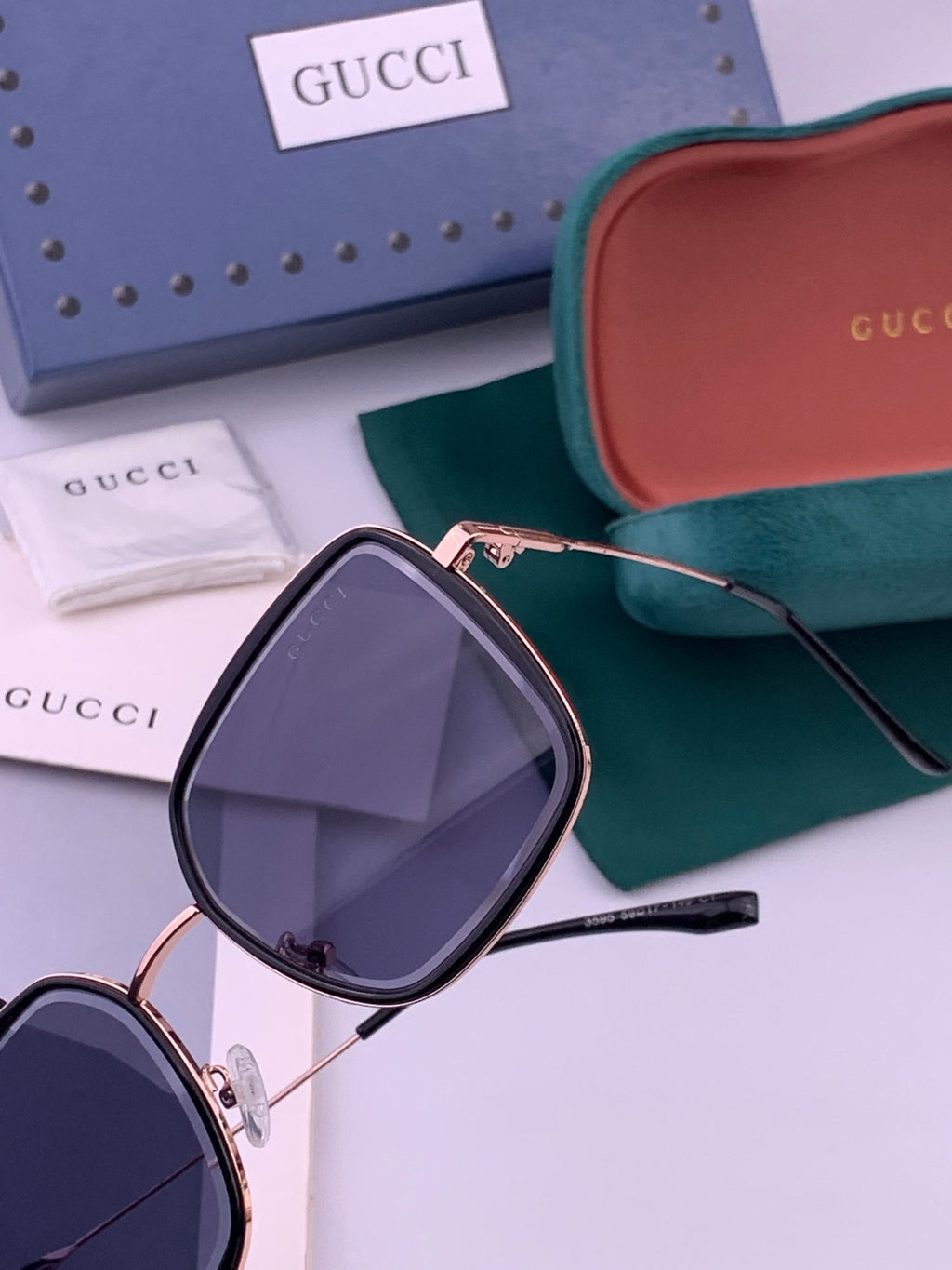 Gucci G5359 Metal Fashion Gold Lens Sunglasses for Men & Women - 371611 - detail image 3