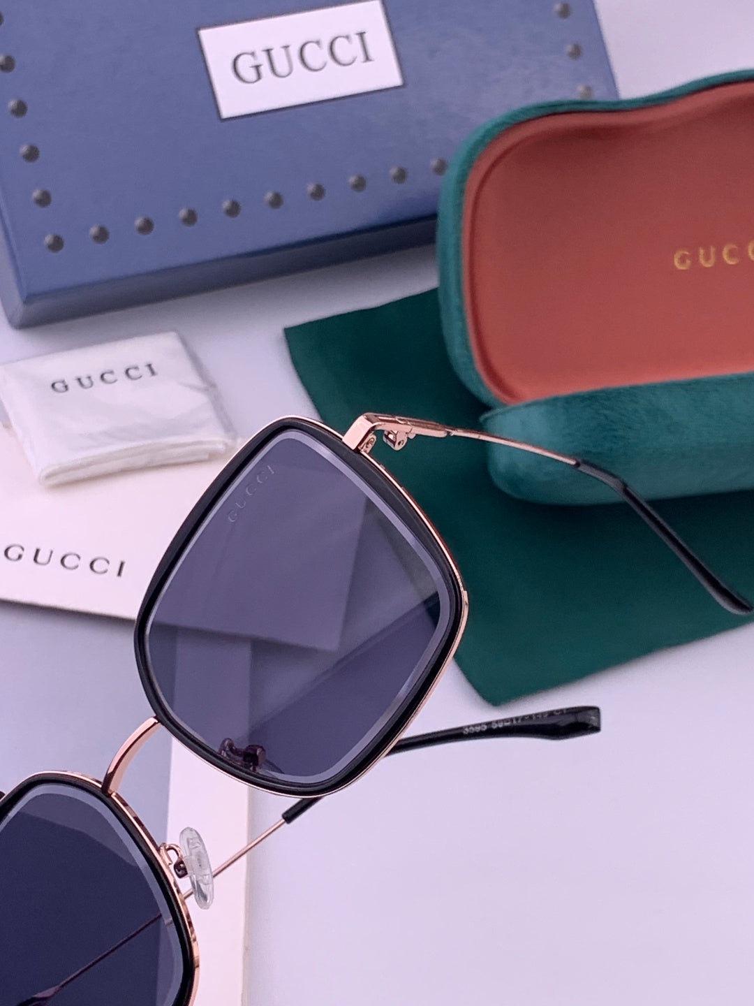 Gucci G5359 Metal Fashion Gold Lens Sunglasses for Men & Women - 371611 - detail image 3