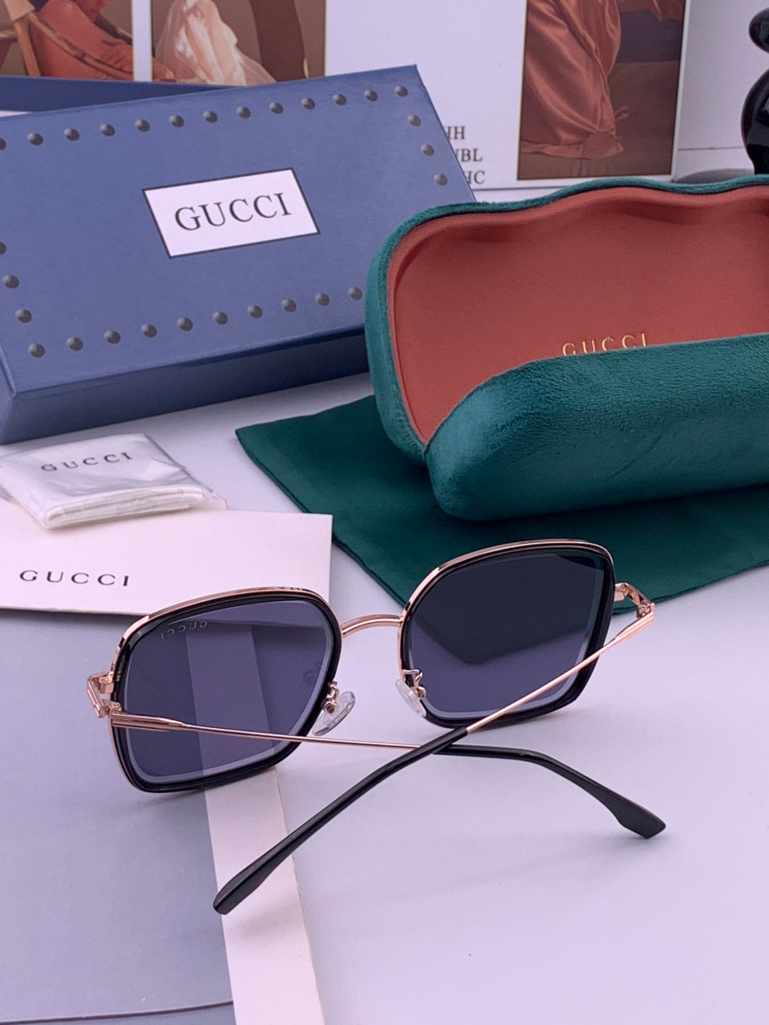 Gucci G5359 Metal Fashion Gold Lens Sunglasses for Men & Women - 371611 - detail image 7