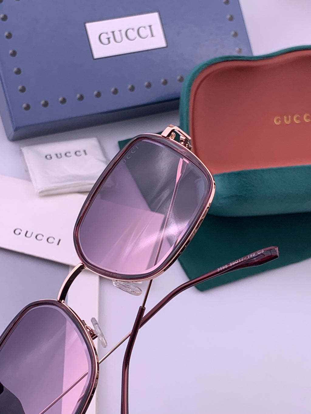 Gucci G5359 Metal Fashion Brown Lens Sunglasses for Men & Women - detail image 5