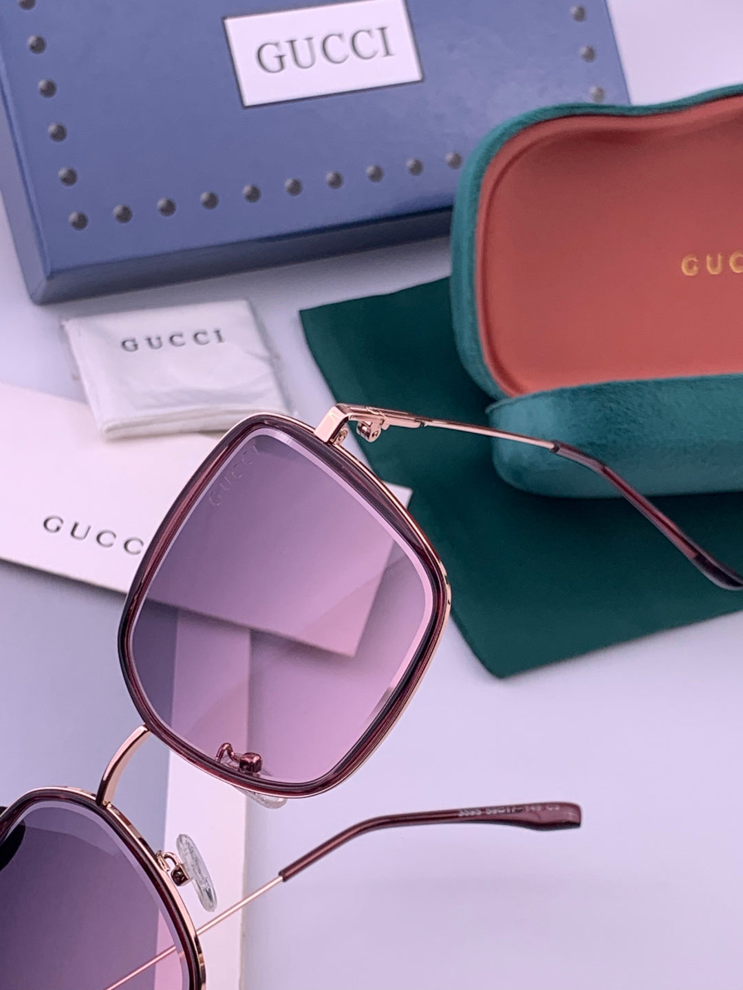 Gucci G5359 Metal Fashion Brown Lens Sunglasses for Men & Women - detail image 3