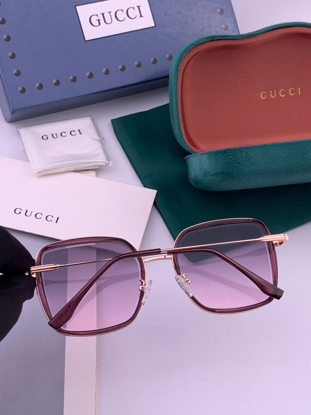 Gucci G5359 Metal Fashion Brown Lens Sunglasses for Men & Women - detail image 4