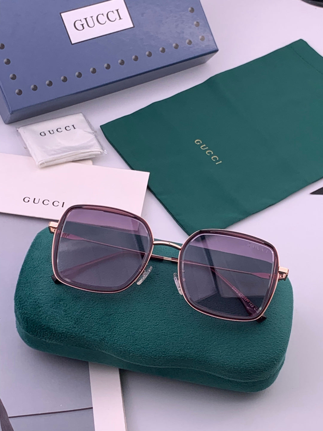 Gucci G5359 Metal Fashion Brown Lens Sunglasses for Men & Women - detail image 7