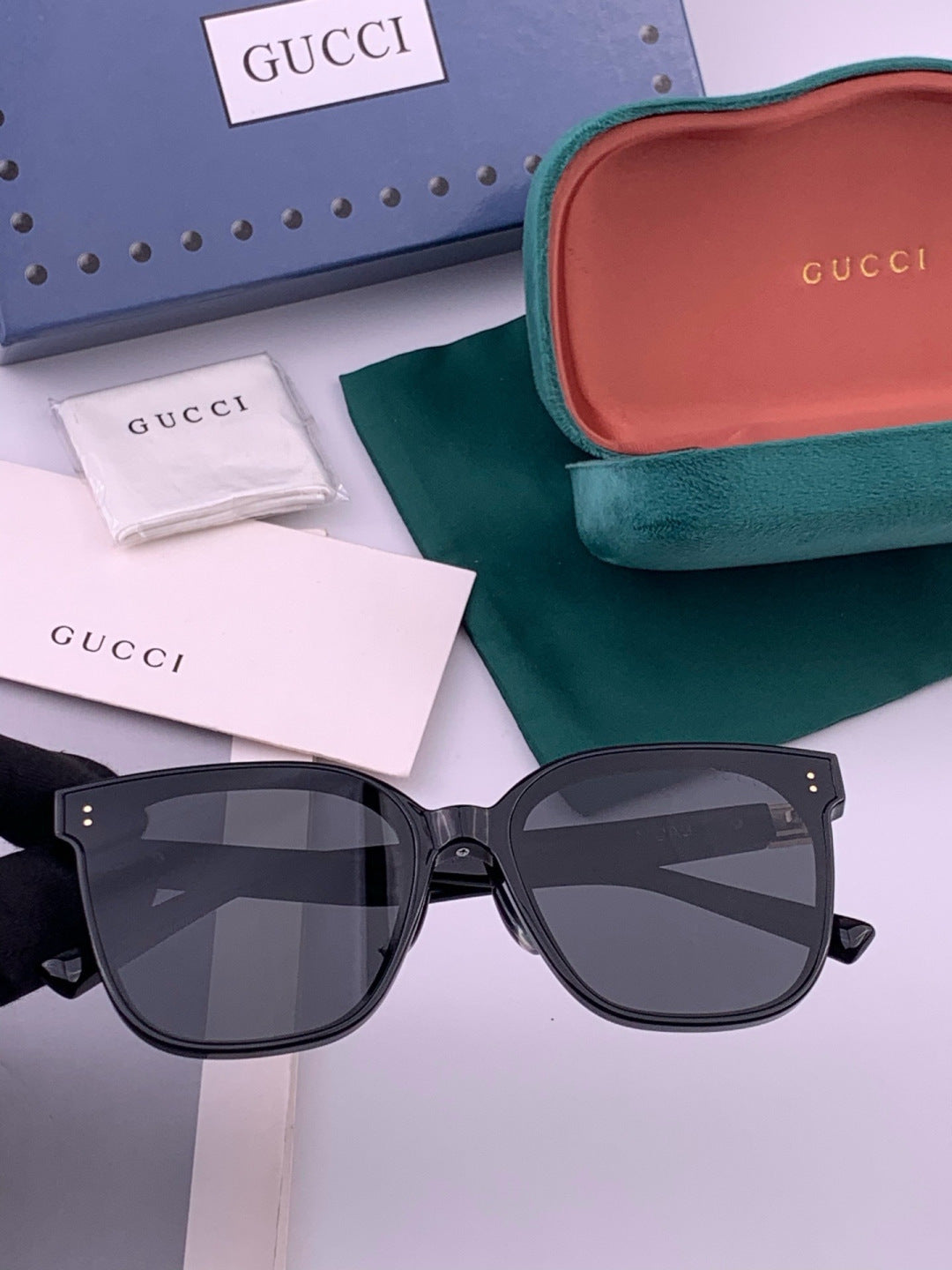 Gucci G20 Polarized Square Black Lens Sunglasses for Men & Women - 371614