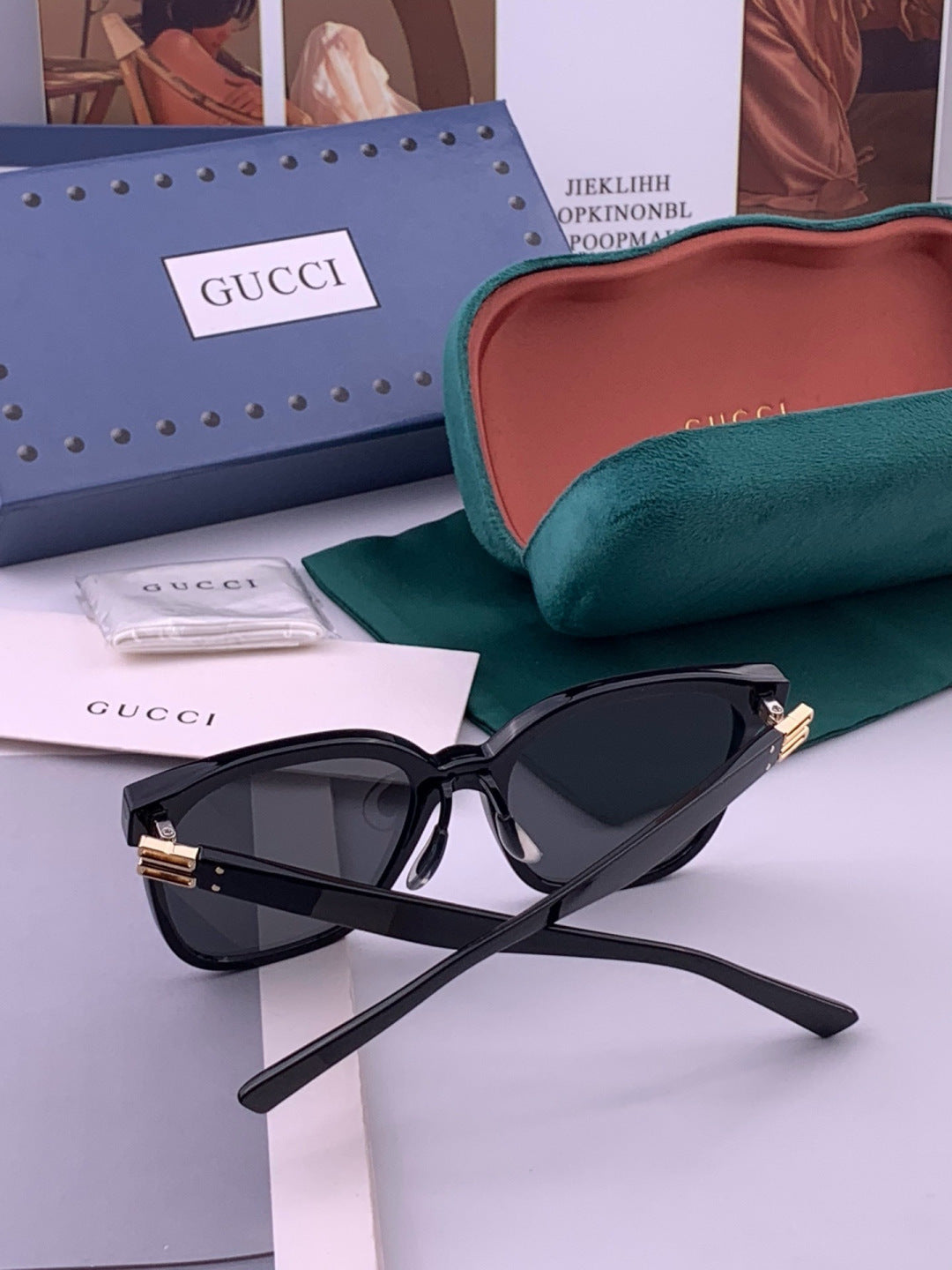 Gucci G20 Polarized Square Black Lens Sunglasses for Men & Women - 371614 - detail image 7