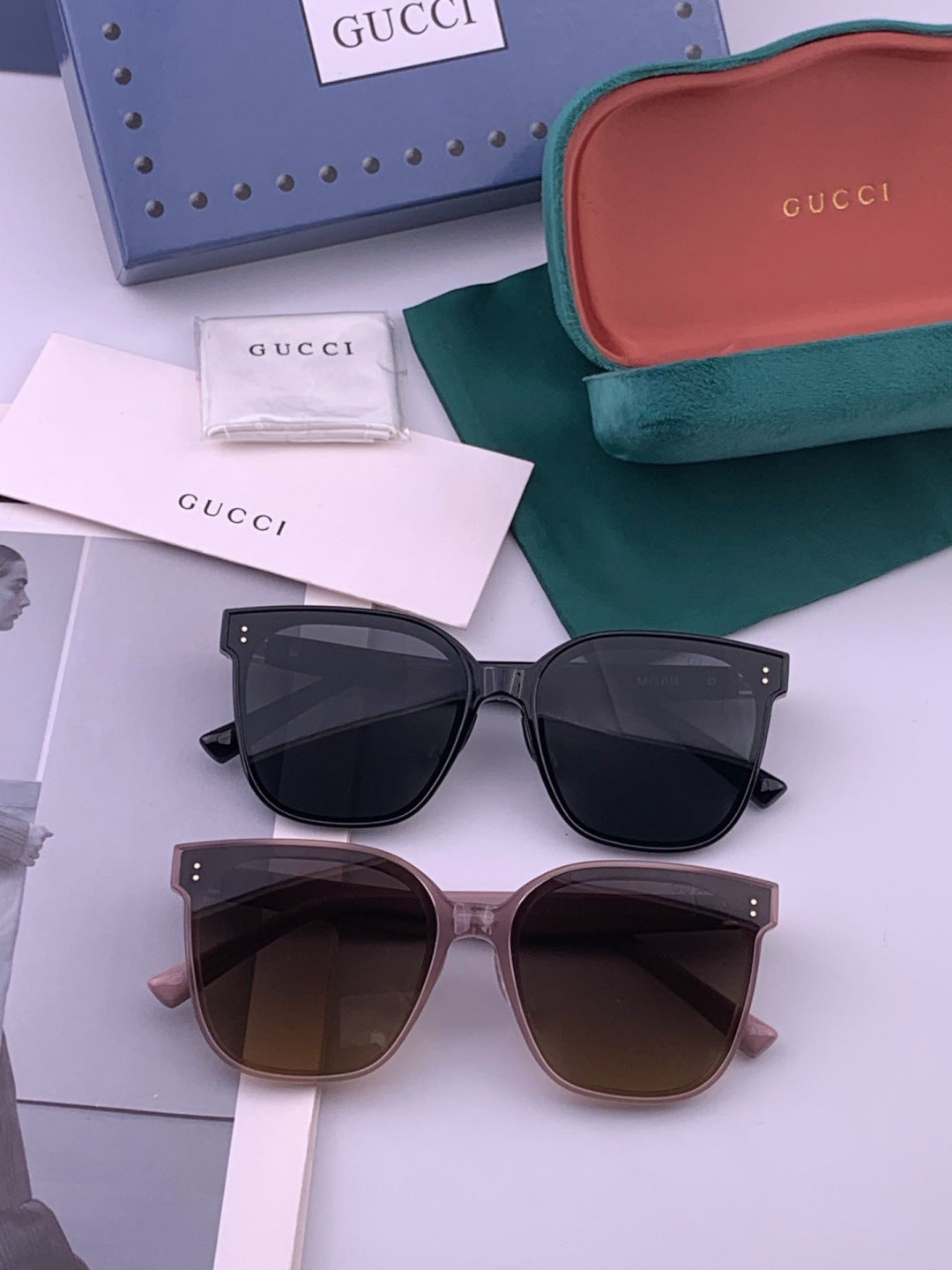 Gucci G20 Polarized Square Black Lens Sunglasses for Men & Women - 371615 - detail image 6