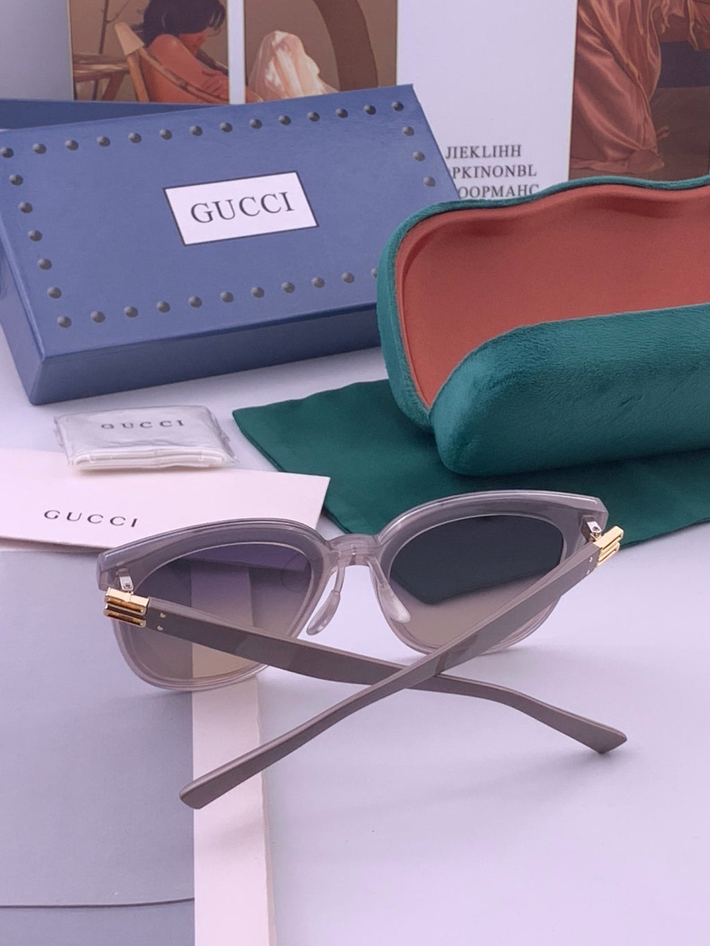 Gucci G20 Polarized Square Black Lens Sunglasses for Men & Women - 371616 - detail image 6