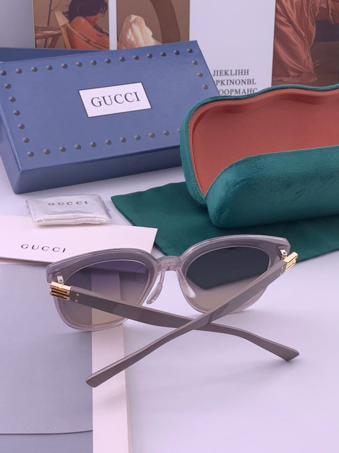 Gucci G20 Polarized Square Black Lens Sunglasses for Men & Women - 371616 - detail image 6