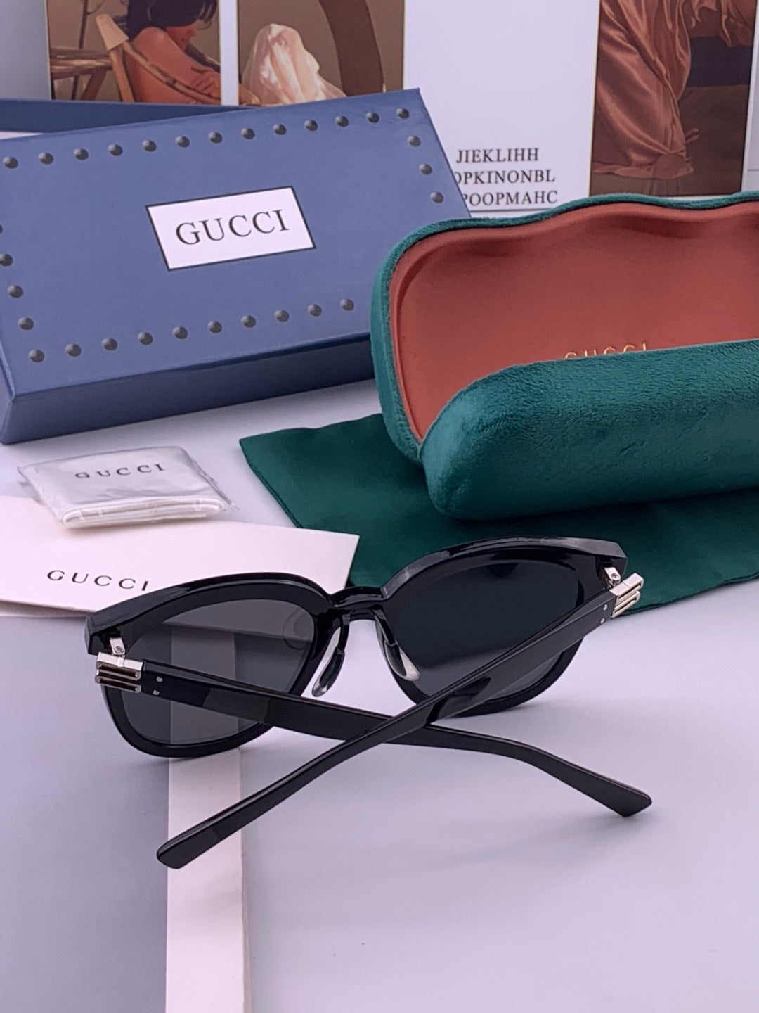 Gucci G20 Polarized Square Black Lens Sunglasses for Men & Women - 371617 - detail image 7